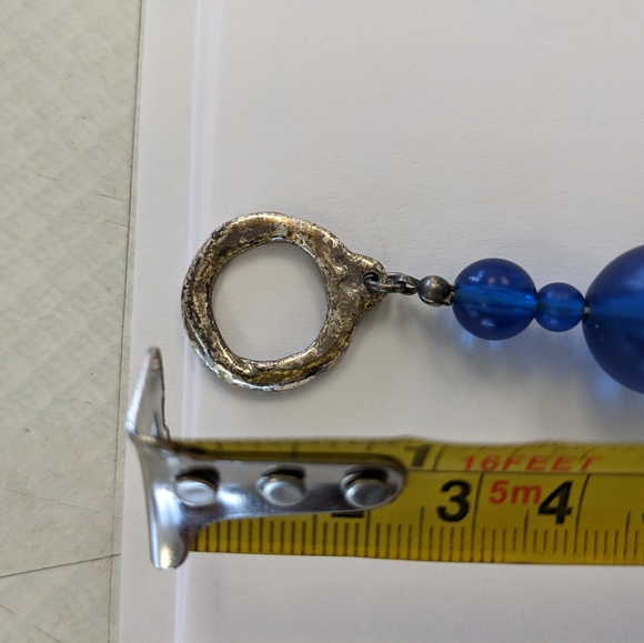 EVC COBALT BLUE LUCITE BUBBLE NECKLACE - Picture 7 of 8